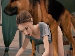 Young girl got filmed while having homemade beastiality sex